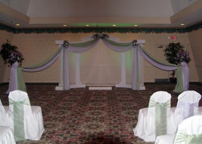 Fredericksburg VA wedding ceremony archway rental