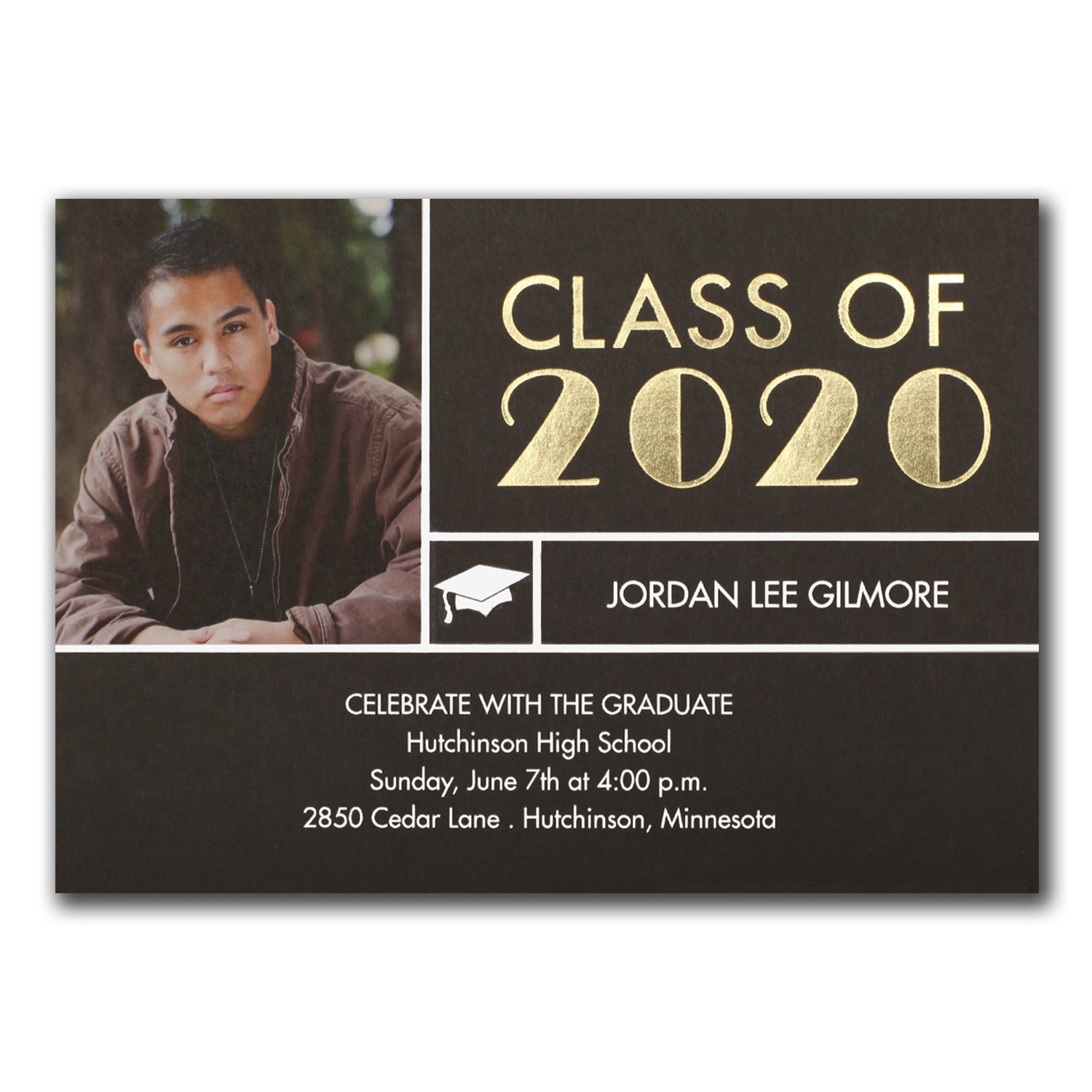 Graduation Announcements Name Card Template
