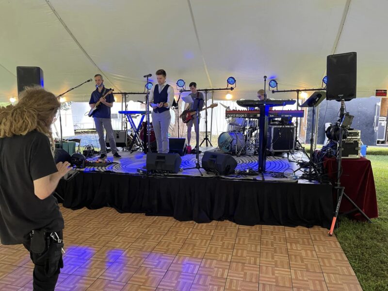 Wedding Band, Wedding DJ, Sound System, Richmond Wedding Tent, Fredericksburg Virginia Wedding Tent, Home Wedding, At Home Wedding, Tent Rental, Rent a Tent, Backyard Wedding, Tables, Chairs, Linens, DIY Wedding, Stage