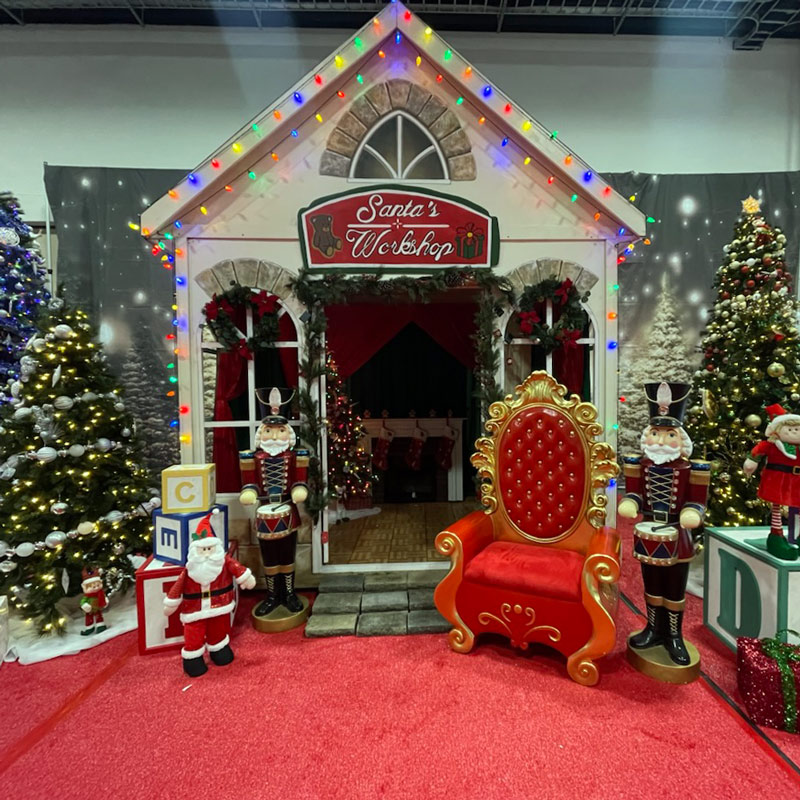 Santa visit booth commercial rental Santa visit booth commercial rental